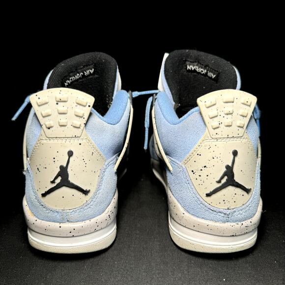 Size 4 - Nike Air Jordan 4 Retro GS University Blue 2021 Men's Shoes - Picture 5 of 8